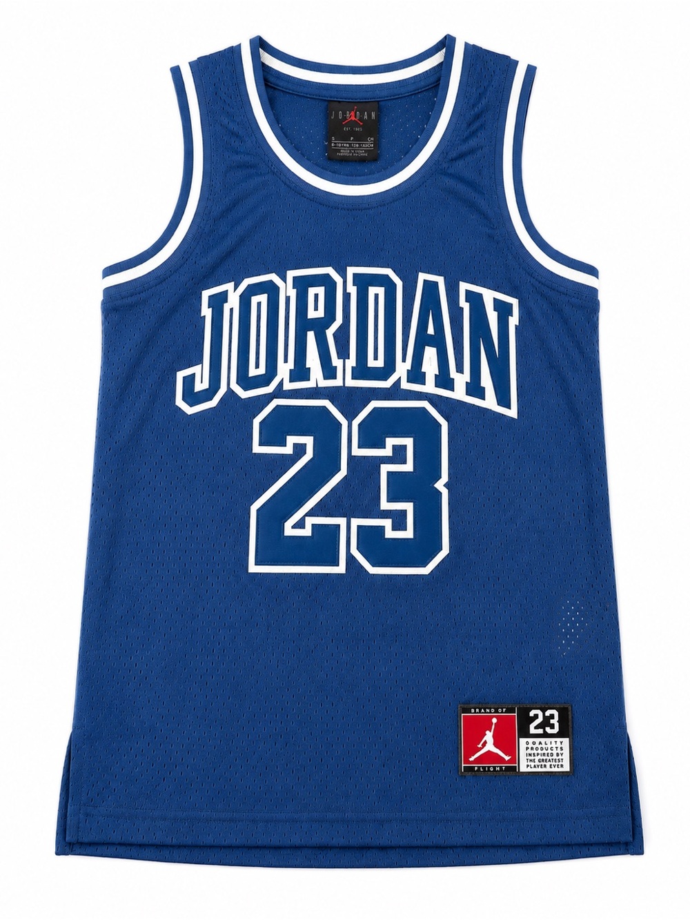 Jordan 23 Youth Basketball Jersey Blue Mesh Jumpman Size S 8-10 Boys